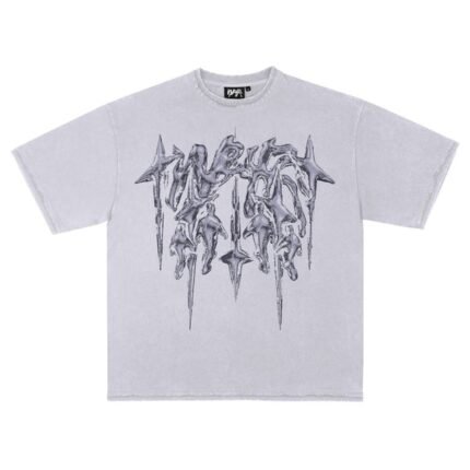 T-Shirt “Chrome Stars” - Light Grey