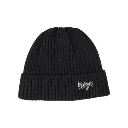 Wavy Beanie Chrome Patch - Black